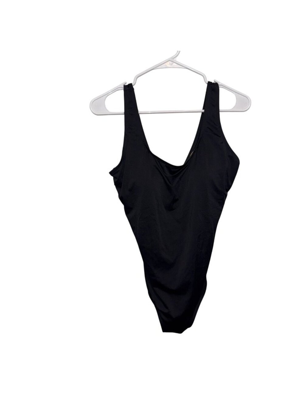 L.L. Bean Black One-Piece Swimsuit With Built-In Bra Size 14 Womens Swimwear